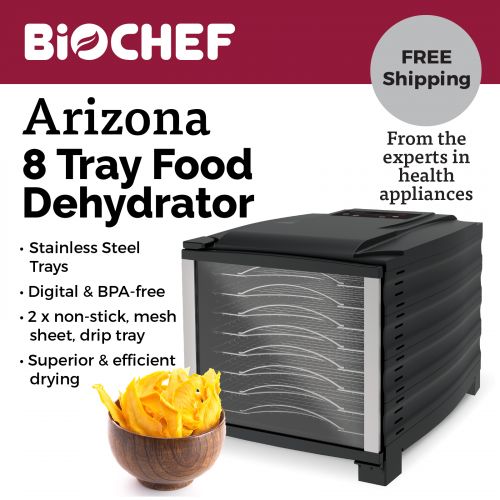 BioChef Arizona 8 Tray Food Dehydrator - Black