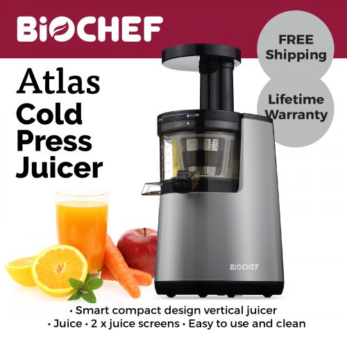 BioChef Atlas Slow Juicer - Silver